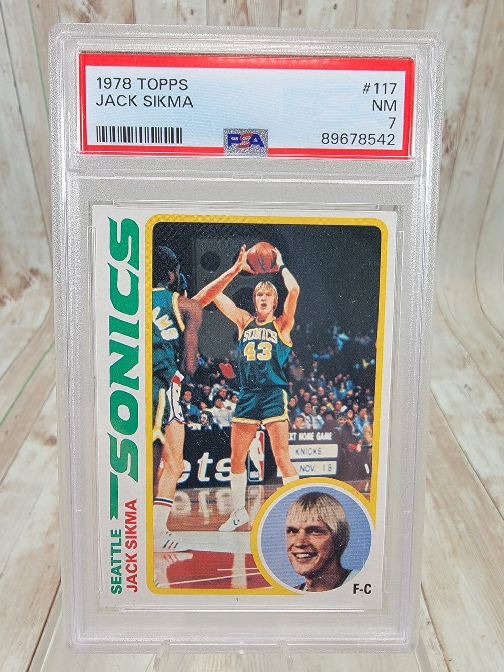 Jack Sikma 1978 Topps #117 Seattle Sonics Rookie PSA 7 NM